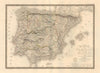 'Carte Generale de L'Espagne et du Portugal' by Brué. Iberia Spain 1821 map