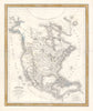 'Amérique Septentrionale' by Auguste-Henri Dufour. North America 1836 old map