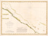 'Côte Nord-Est de la Nouvelle Calédonie…'. ROUBET. New Caledonia 1849 old map