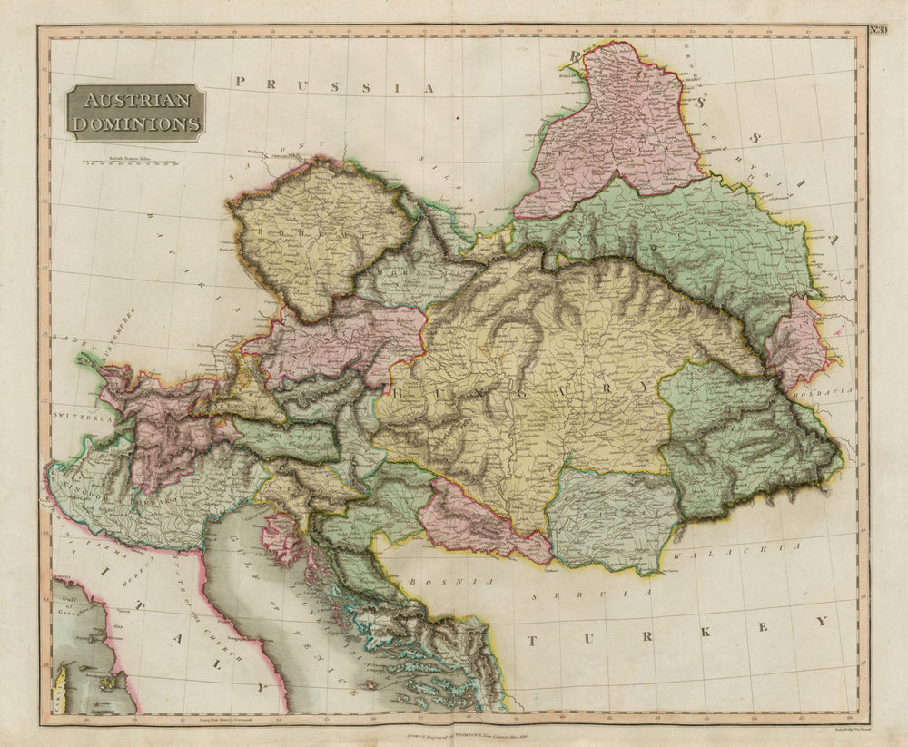 "Austrian dominions". Austrian Empire. Includes West Galicia. THOMSON 1817 map