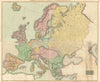 Europe after the Congress of Vienna. 4 sheets. 128x106cm. THOMSON 1817 old map