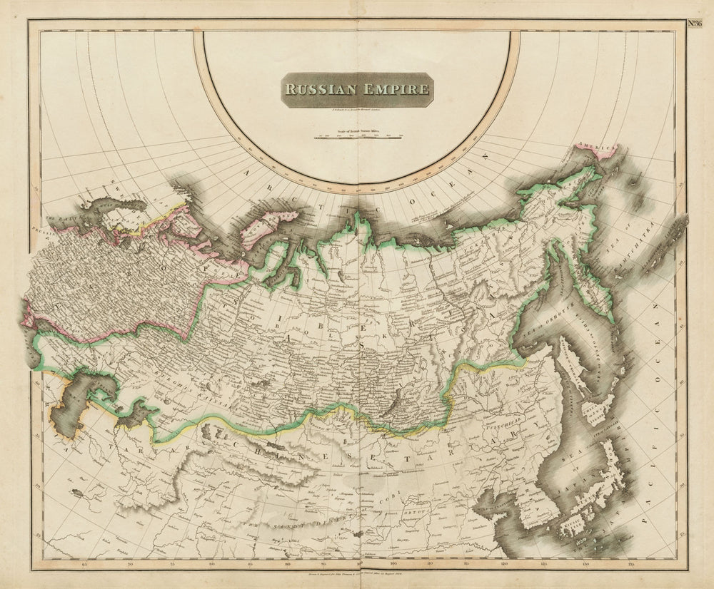 "Russian Empire". Russia in Asia & Europe. Siberia. THOMSON 1817 old map