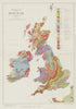 Geological map of the British Islands. Vintage survey. British Isles 1969