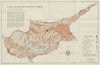 Land utilization map of Cyprus, by RAWSON & SEALY 1956 old vintage chart