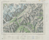 Mont Blanc topo map Courmayeur Grand St Bernard Aiguille du Midi Morgex 1969