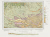 Dorchester. Vintage geological survey map. Sheet 328. Dorset Dorset Downs 1973
