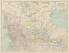 British Columbia & Northwest Territory. Manitoba Canada. STANFORD 1896 old map
