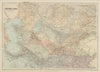 Central Asia. Trans-Caspian Aral Sea Khiva Bokhara Sirdaria STANFORD 1896 map
