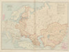 Russian acquisitions in Europe & Central Asia since 1689. STANFORD 1896 map