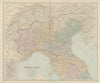 North Italy. w/o Trieste Tyrol. Lombardy Piedmont Veneto &c. STANFORD 1896 map