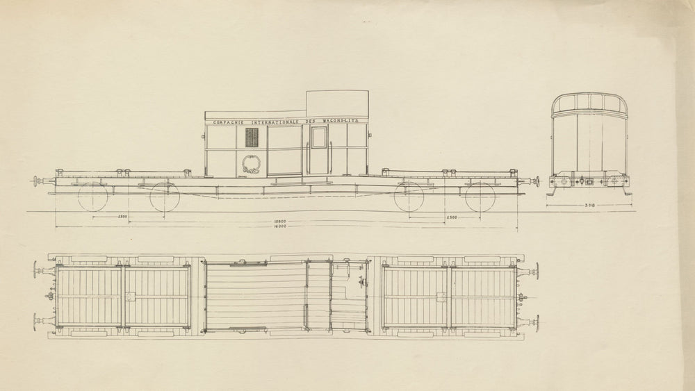 Compagnie Internationale des Wagons-Lits goods carriage drawing (1) c1930