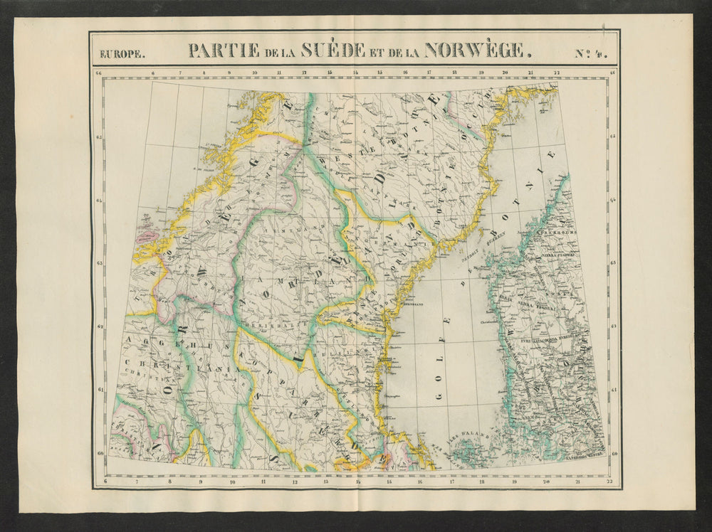 "Partie de la Suède et de la Norwège" #4 Norway Sweden. VANDERMAELEN 1827 map