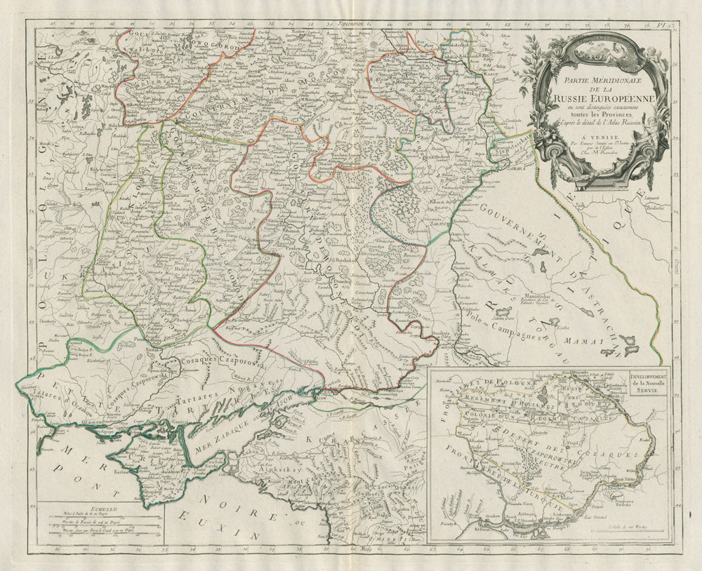"Partie Méridionale de la Russie Européenne…". Ukraine. SANTINI 1784 old map