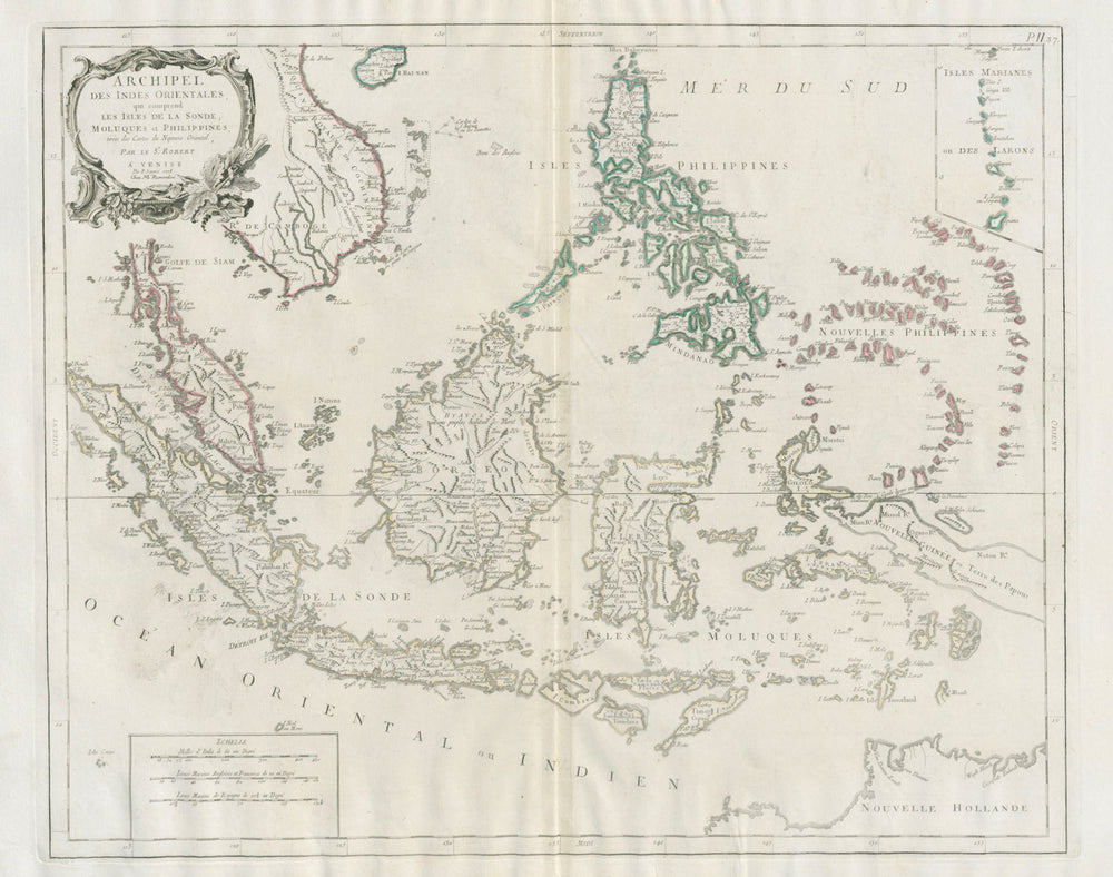"Archipel des Indes Orientales…" East Indies Indonesia SANTINI/VAUGONDY 1784 map