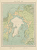 North Pole Polar Chart Arctic Highest latitude Nares. 50x60cm. JOHNSTON 1879 map