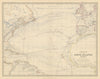 North Atlantic Ocean. Challenger expedition Telegraphs 50x60cm JOHNSTON 1879 map