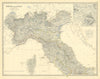 North/Central Italy & Corsica. Savoie. Rome Environs. 50x60cm. JOHNSTON 1879 map