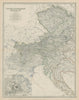 Austro-Hungarian Monarchy (West) Vienna Austria. 50x60cm. JOHNSTON 1879 map