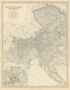 Austro-Hungarian Monarchy (West) Vienna Austria. 50x60cm. JOHNSTON 1879 map