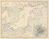 Baltic Sea. Latvia Lithuania Estonia St Petersburg. 50x60cm. JOHNSTON 1879 map