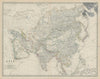 Asia. Arabia Persia Siam Burma India China Russia 50x60cm. JOHNSTON 1879 map