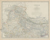 India (North) Nepal Bhutan Himalayas Kashmir Tibet 50x60cm. JOHNSTON 1879 map