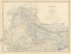 India (North) Nepal Bhutan Himalayas Kashmir Tibet 50x60cm. JOHNSTON 1879 map
