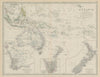 Oceania. Western Australia. Tasmania. New Zealand. 50x60cm. JOHNSTON 1879 map