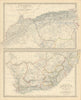 NW Africa Morocco Algeria South Africa Cape Colony 50x60cm JOHNSTON 1879 map