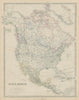 North America. United States Danish America Greenland 50x60cm. JOHNSTON 1879 map