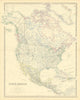 North America. United States Danish America Greenland 50x60cm. JOHNSTON 1879 map