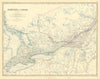 Dominion of Canada (West). Ontario Quebec. 50x60cm. JOHNSTON 1879 old map