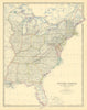 United States of North America (Eastern States). USA. 50x60cm. JOHNSTON 1879 map