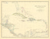 West India Islands & Central America. Caribbean. 50x60cm. JOHNSTON 1879 map