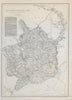 RIVER WYE VALLEY & MONMOUTHSHIRE. Antique county map. Railways. WELLER c1865