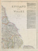ENGLAND NORTH EAST COAST Lincs Yorks Durham Northumbs. >Berwick WELLER c1863 map