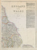 ENGLAND NORTH EAST COAST Lincs Yorks Durham Northumbs. >Berwick WELLER c1863 map
