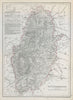 NOTTINGHAMSHIRE. Antique county map. Railways Dukeries. DOWER c1865 old