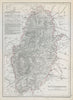 NOTTINGHAMSHIRE. Antique county map. Railways Dukeries. DOWER c1865 old