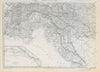 AUSTRIAN EMPIRE SW. Dalmatia Croatia Venice Tyrol Carinthia. DOWER c1863 map