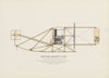 Wright Flyer (1907/9) vintage aeroplane print by Roy Cross. North Carolina 1962