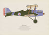 S.E.5 (1917) vintage aeroplane print by Roy Cross. UK 1962 old vintage