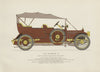 Daimler 38 touring car (1910) motor car print by George Oliver. Coventry 1959