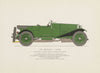 Bentley 3 litre sports-car (1926) motor car print by George Oliver. UK 1961
