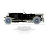Vauxhall 30/98 sports-touring car (1927/28) motor car print. George Oliver 1961