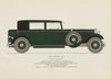 Stutz 36.4 sports-saloon (1929) motor car print by George Oliver. Indiana 1961