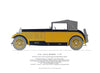 Alfa-Romeo 1750 drophead coupé (1930) motor car print. George Oliver. Italy 1961
