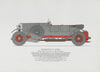 Bentley 4.5 litre (1928) sports car print by George Oliver. Cricklewood 1967