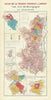 BURGUNDY BOURGOGNE WINE MAP Le Beaujolais. Appellations vineyards. LARMAT 1946