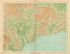 SOUTH DEVON Exeter Honiton Tiverton Blackdown Hills Lyme Regis. LARGE 1939 map